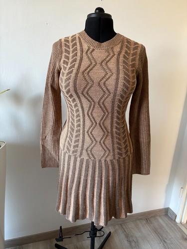 Braunes strickkleid größe - strickkleid, in