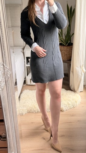 Graues strickkleid kontatto - kontatto, s