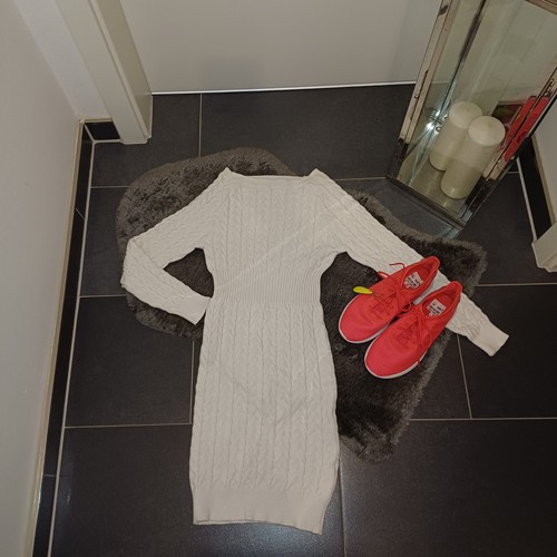 Strickkleid schneeweiß 36 - strickkleid, 34