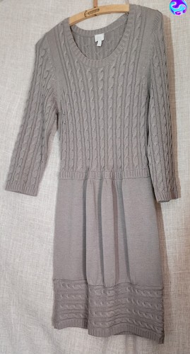 Strickkleid zopfmuster - strickkleid, gr.36