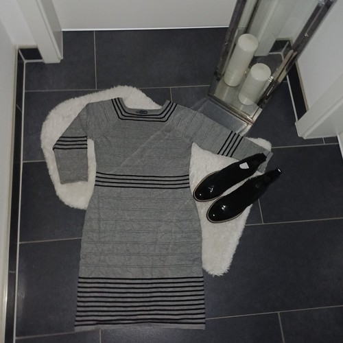 Neu strickkleid 36 grau - xs,