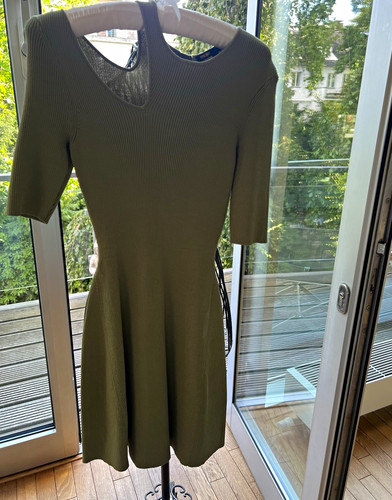 Maje strickkleid khaki - strickkleid, khaki/grün