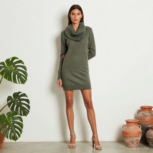 Minimal midi strickkleid grau - minimal,