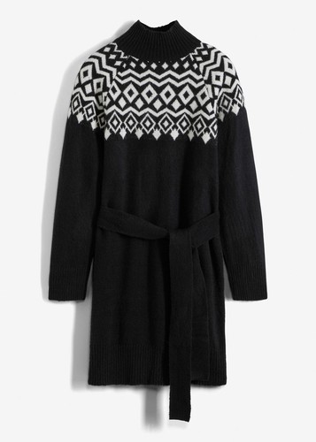 Strickkleid mit gürtel - strickkleid,