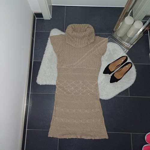 Strickkleid beige mit - beige,