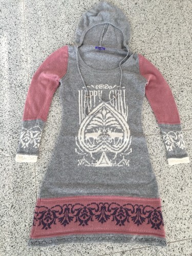 Strickkleid tunika mit - tunika, kapuze