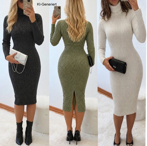 Strickkleid rollkragen - strickkleid,