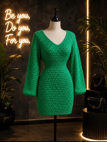 Strickkleid grün
