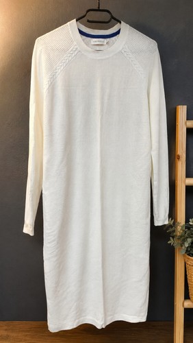 Strickkleid sweatkleid weiß - strickkleid,