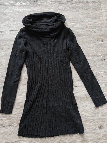 Damen strickkleid schwarz - schwarz, m