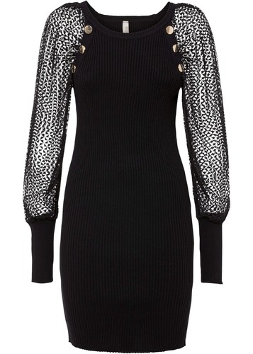 Elegantes strickkleid mit - strickkleid,