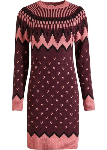 Jacquard strickkleid 36 38 - gr., 36/38