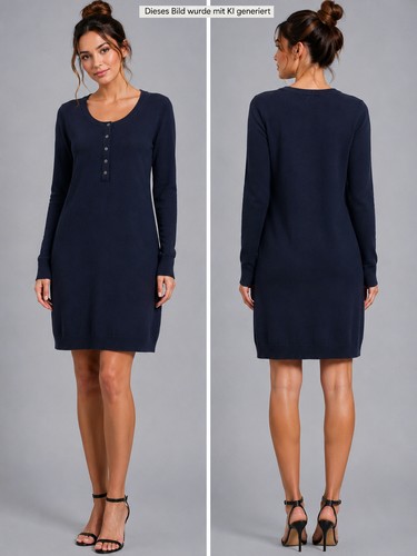 Strickkleid mit knopfleiste - mit,