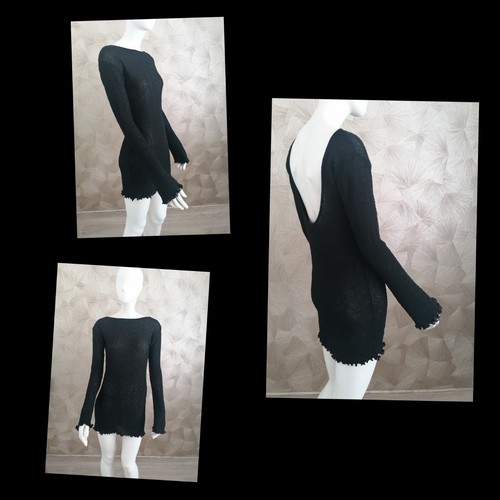 Strickkleid tiefer - strickkleid,