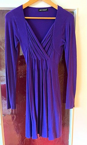 Damen strickkleid lila - damen,
