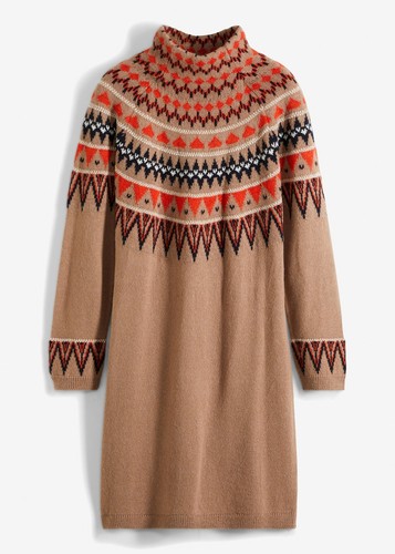 Strickkleid norweger muster - m,