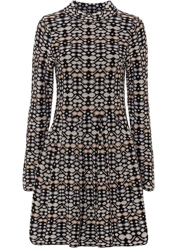 Strickkleid mit jacquard - strickkleid,