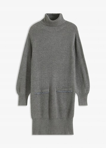 Strickkleid mit aufgesetzten